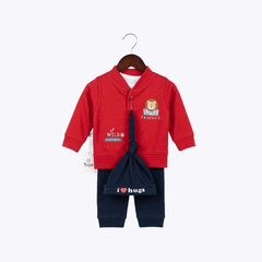 "Wild Friends" 3-Piece Baby Outfit with Cap for Boys