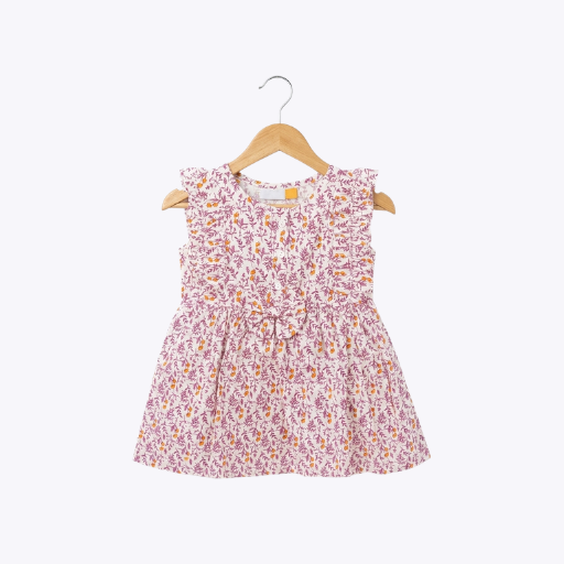 Girls Ruffled Floral Frock