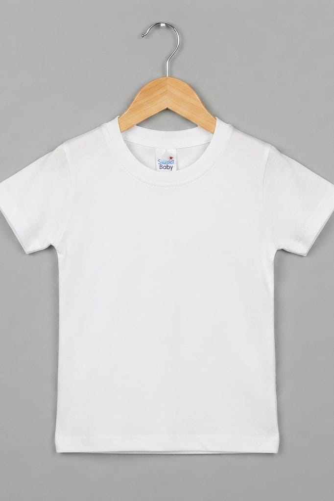 Unisex white T-shirt with graphic detailing