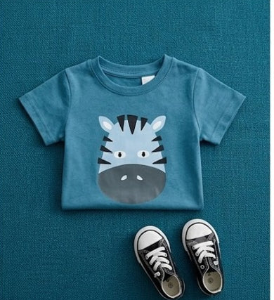 Boys cute zebra faced T-shirt