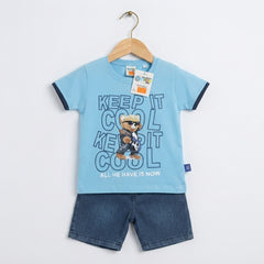 Baby boys blue pants and shirt