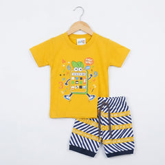 Baby boys cute yellow pants and shirt