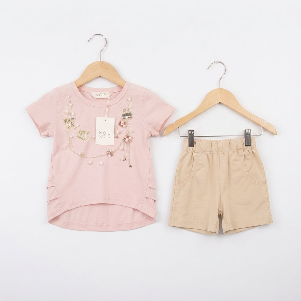 Baby girls pink 2 piece suit