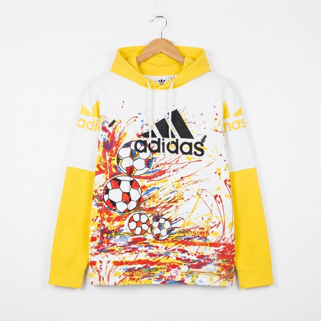 Boys yellow and white hoodie