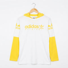 Boys yellow and white hoodie